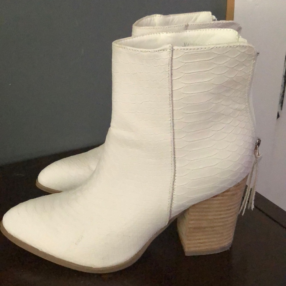 White booties not worn much